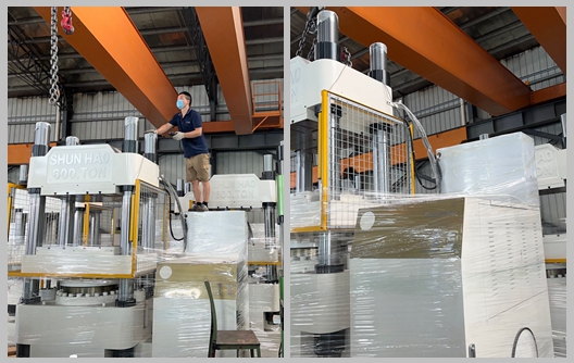 شحنة جديدة: ماكينات تشكيل هيدروليكية مخصصة سعة 600 طن لإنتاج الميلامين